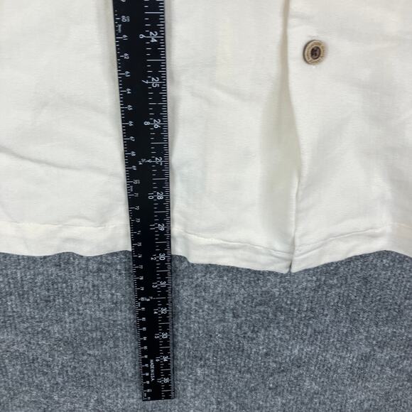 Barrett Jackson Shirt Mens 2XL Cream Rayon Embroidered Short Sleeve - Picture 7 of 9